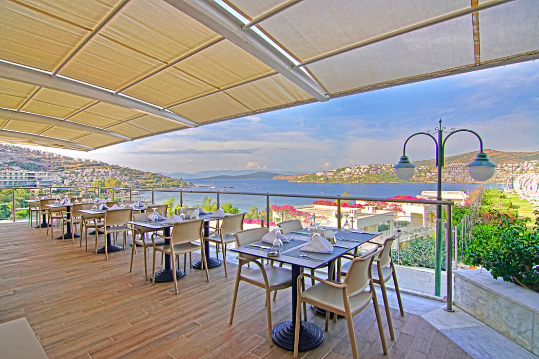 Hotel Baia Bodrum - widok z restauracji rybnej