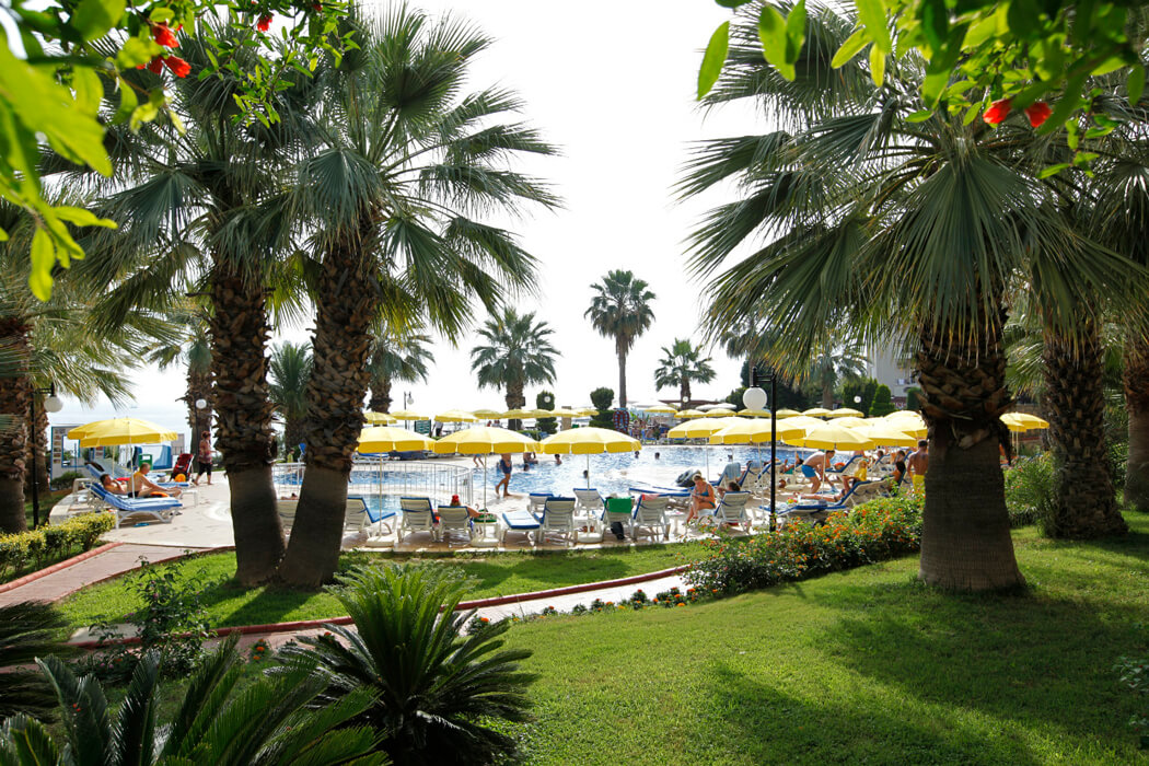 Hotel Aska Bayview Resort - palmy w ogrodzie