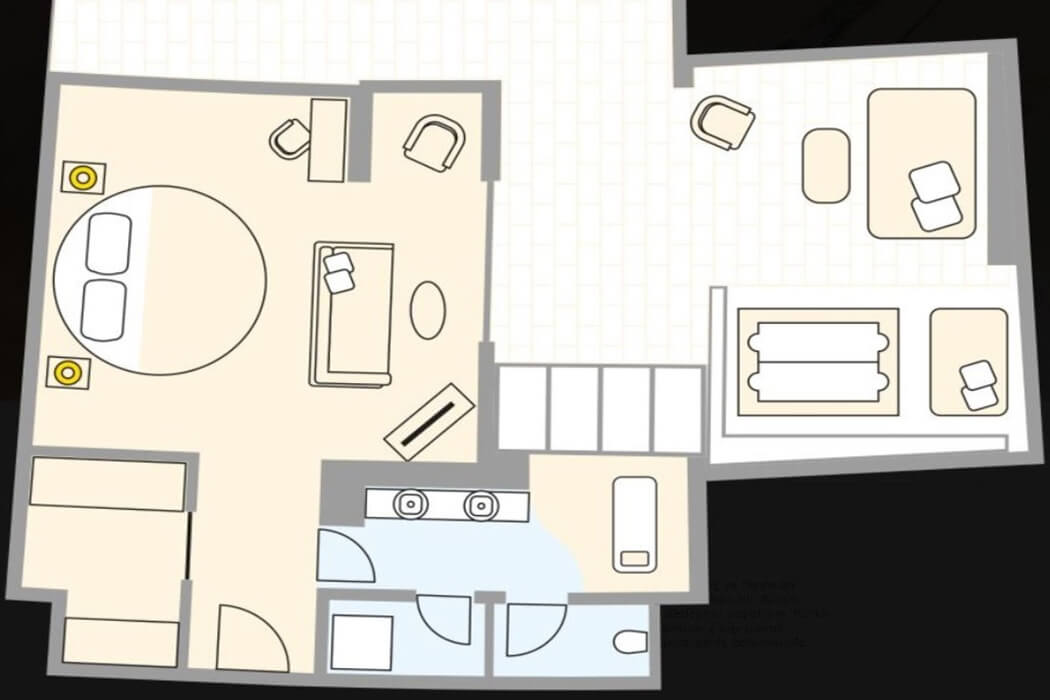 Hotel Lara Barut Collection - plan pokoju designer suite 360
