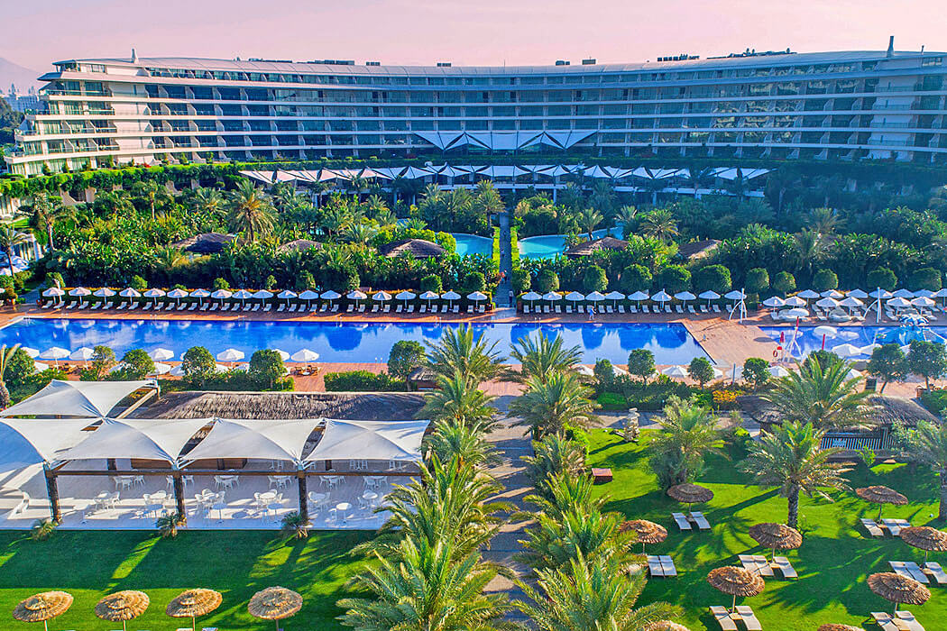 Maxx Royal Belek Golf Resort - widok na hotel z lotu ptaka