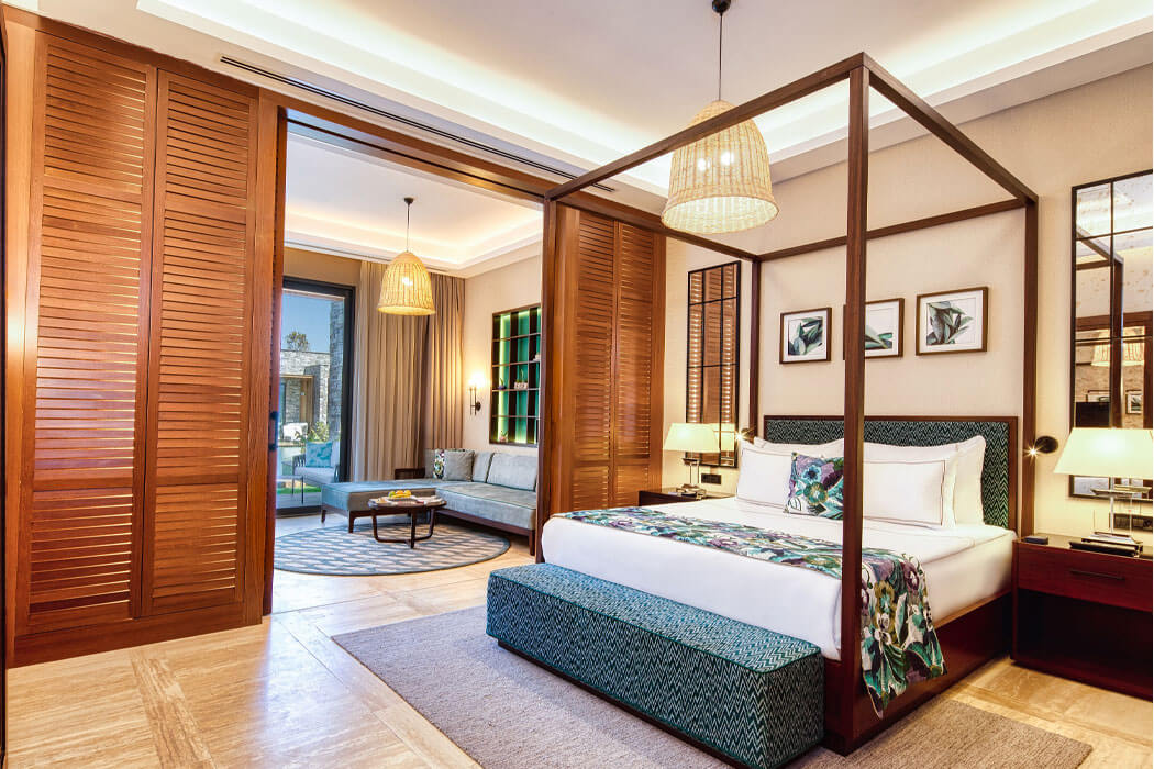 Hotel Kaya Palazzo Golf Resort - łóżko małżeńskie w pokoju suite luxury lagoon