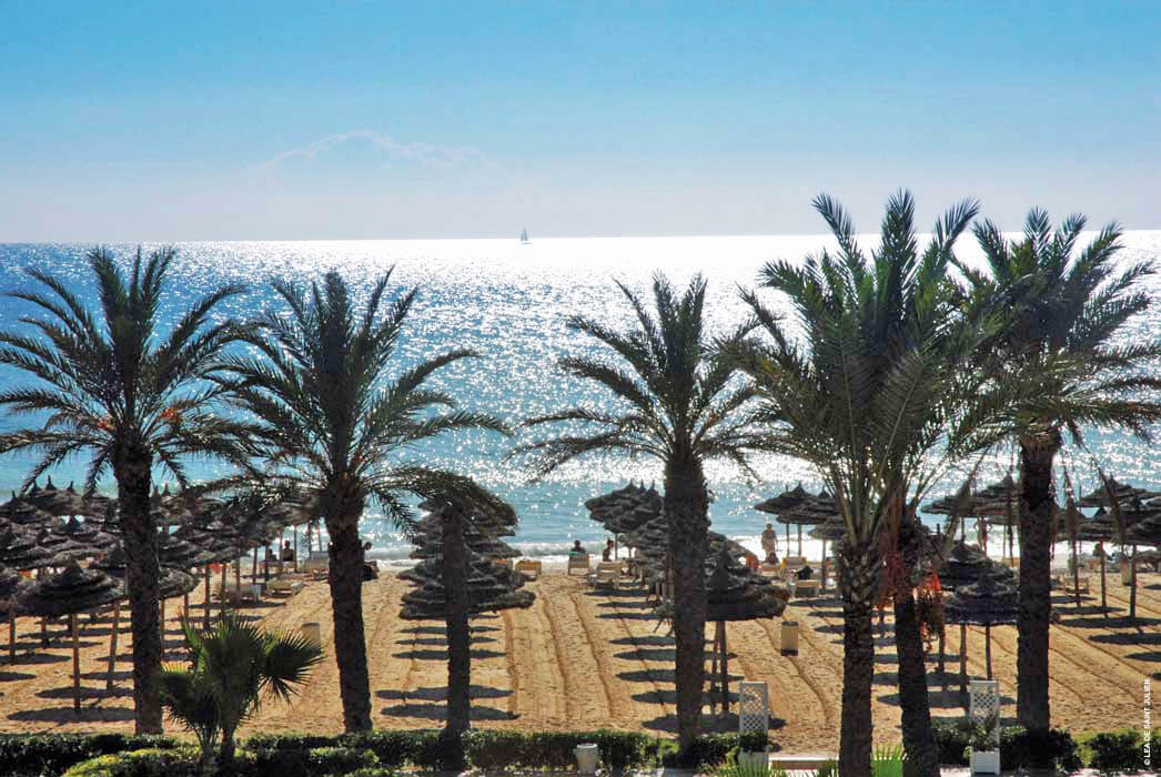 Hotel Novostar Nahrawess Thalasso & Waterpark Resort - palmy na plaży