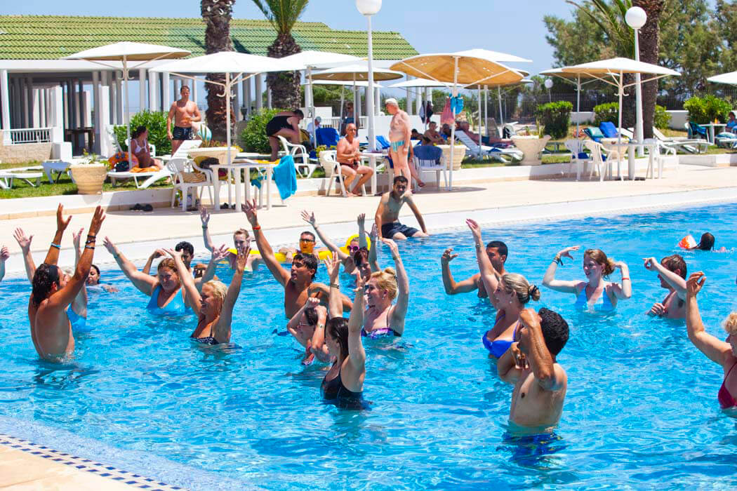 Hotel El Mouradi Cap Mahdia - gimnastyka w wodzie