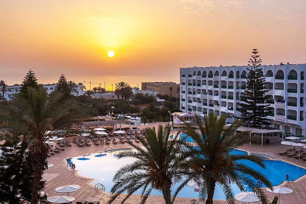 Hotel El Mouradi Palace - zachód słońca
