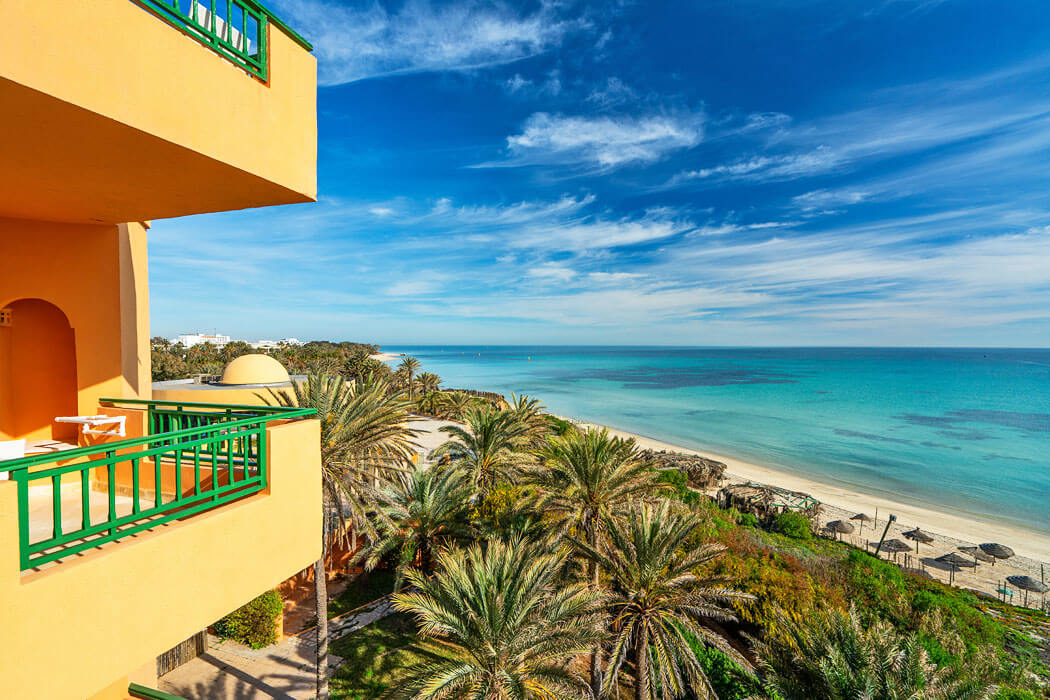 Hotel El Ksar Resort & Thalasso - widok na morze z jednego z balkonów