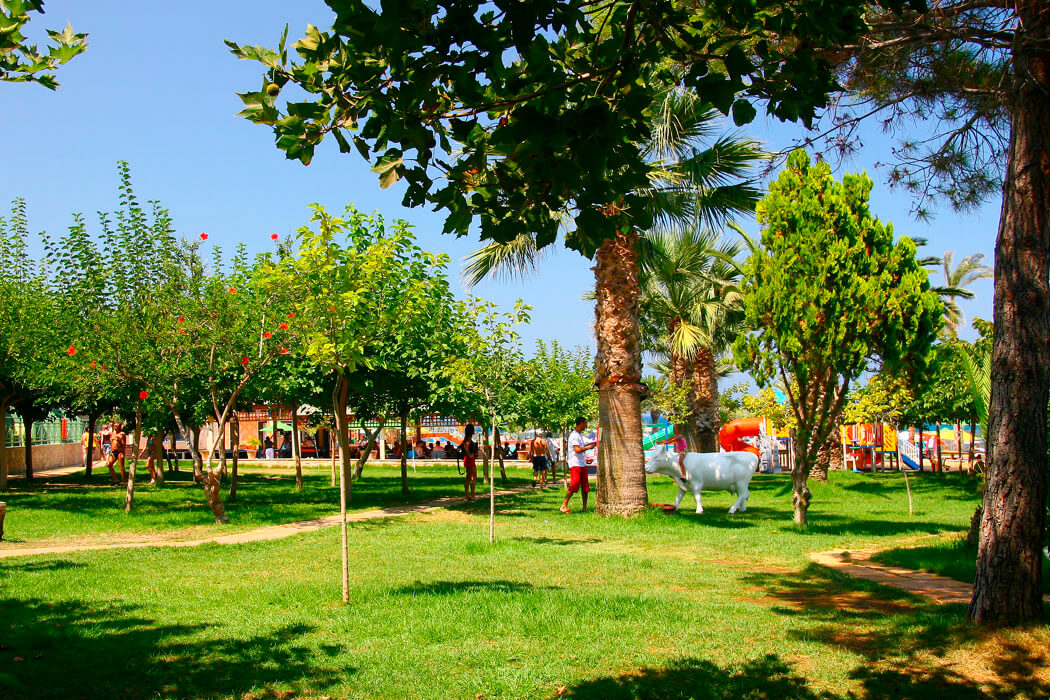Hotel Eri Beach & Village - widok na ogród